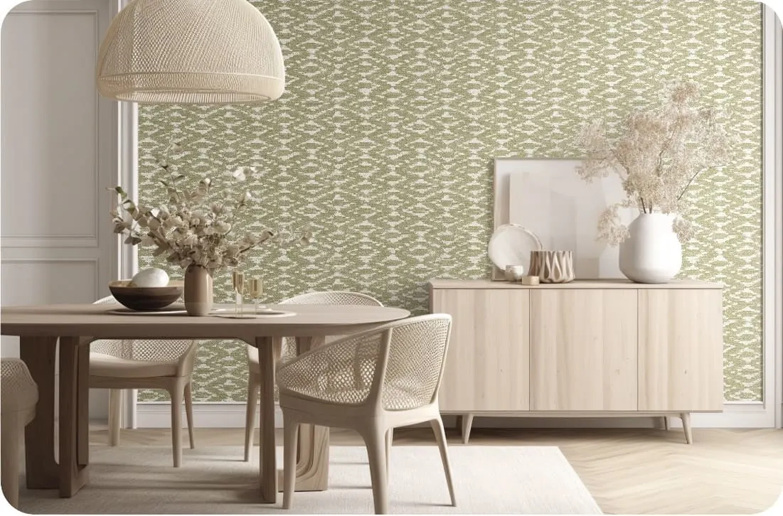leather wallpaper is also a natural material that can bring timeless beauty to any space.